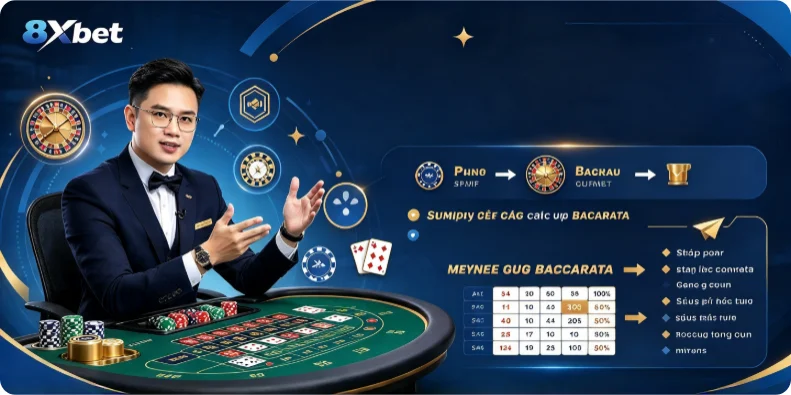 Áp dụng các cách bắt cầu Baccarat từ cao thủ 8Xbet