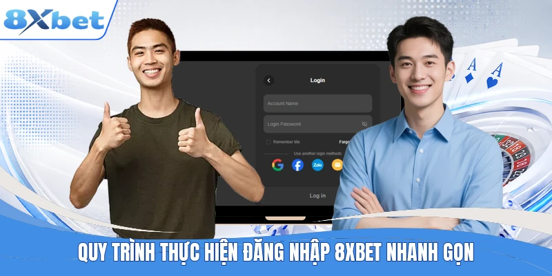 Quy trình thực hiện đăng nhập 8XBET nhanh gọn